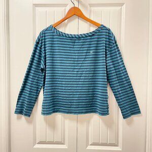 Marc by Marc Jacobs Boat Neck Striped Top Blue – M